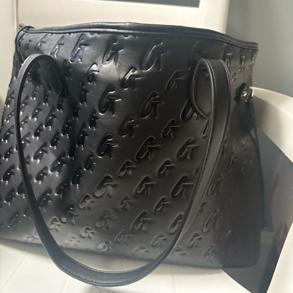 Black Embossed Tote Bag